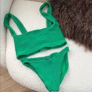 Hunza G Vibrant Green Swimwear